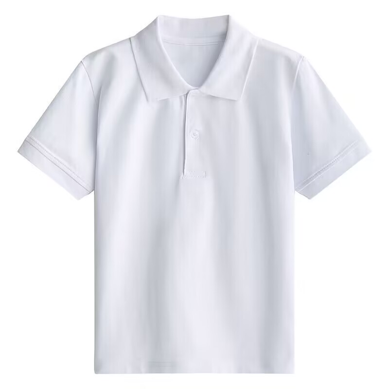 Summer School Uniform Class Uniform Short-Sleeved Lapel Sports T-Shirt Polo Shirt Junior High School and Primary School Students Men and Women Loose Top Summer School Uniform Class Uniform Short-Sleeved Lapel Sports T-Shirt Polo Shirt Junior High School and Primary School Students Men and Women Loose Top