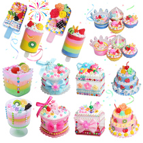 Ultra light clay simulation ice cream model diy handmade cake set material children clay creative gift