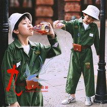 Photo studio theme photo photography childrens clothing 5-9 year old art photo tide childrens workwear jumpsuit jumpsuit location Street Photo