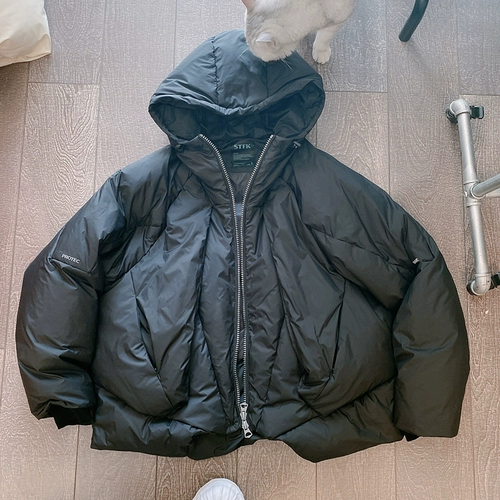 Зимний ретро удерживающий тепло бархатный брендовый пуховик, утиный пух