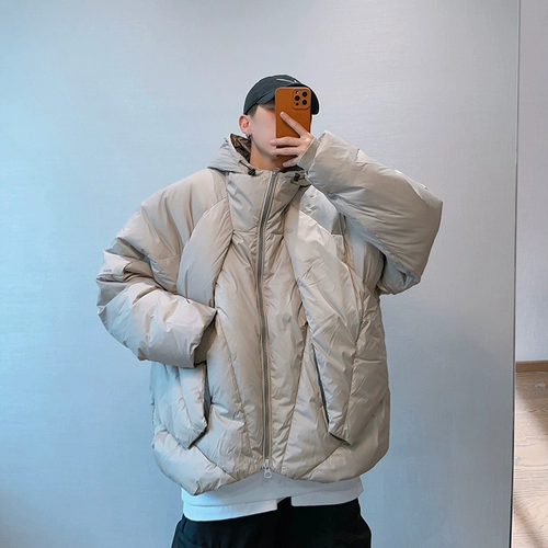 Зимний ретро удерживающий тепло бархатный брендовый пуховик, утиный пух