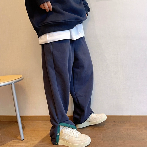 Зимние ретро удерживающие тепло утепленные цветные штаны, свободный крой