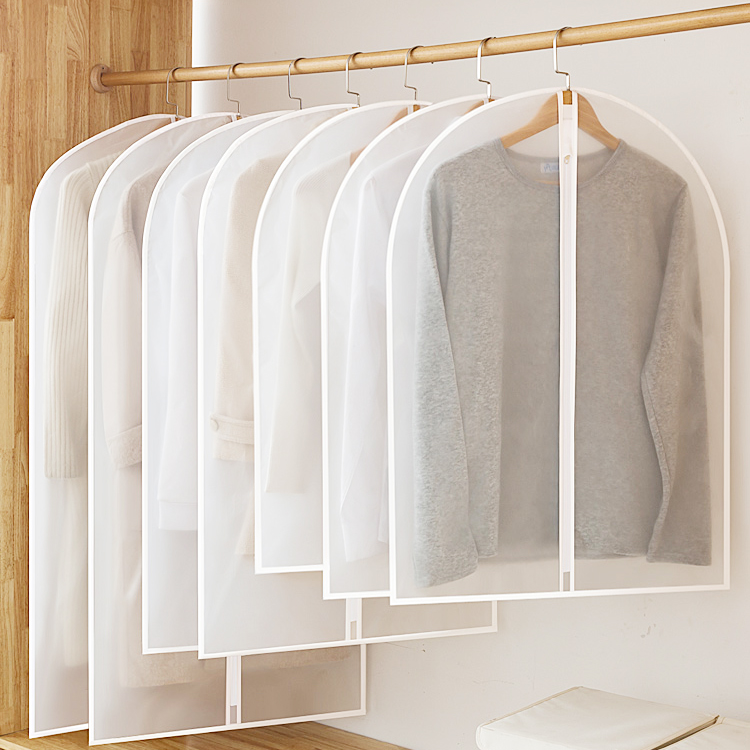 Washable clothes Dust cover Household coat Transparent waterproof suit cover Storage clothes hanging bag