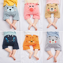 Baby shorts summer boys butt pants girls pants thin childrens five-point pants baby big pp pants summer tide