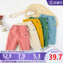 Baby pants plus velvet thickened female newborn trousers autumn and winter warm open crotch pants mens baby winter wear cotton pants