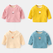 Baby top velvet male newborn clothes autumn and winter thickened baby girl winter warm clothes Childrens base shirt tide