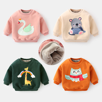 Baby sweater velvet baby autumn and winter thickened girls  tops 0-1 year old infant clothes Boys warm winter clothes
