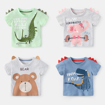 Baby T-shirt summer newborn female cotton thin T-shirt 0-6 months baby clothes mens summer short sleeve shirt