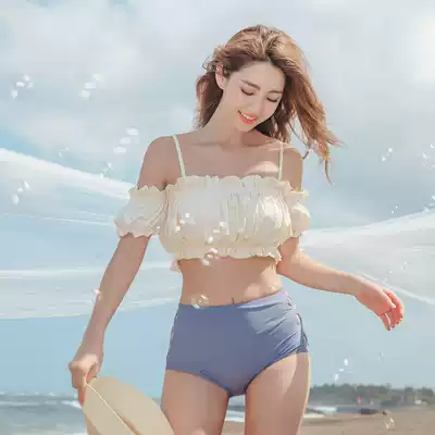 Swimsuit female summer fairy air two-piece bikini small breasts gather Korea ins sexy hot spring swimsuit 2021 New