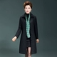 Áo khoác cashmere dành cho phụ nữ trung niên và cao tuổi Quần áo dài mùa đông mới dành cho mẹ - Áo len lót đôi