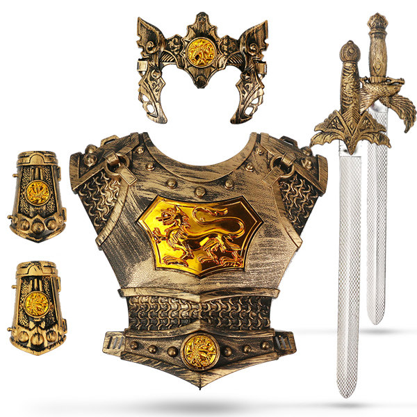 Children Toys Roma Warriors Armor Armor Armor can be worn with weapon shields emulated samurai weapons Sword Tomahawk Mask