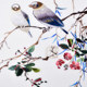 Suzhou embroidery ຜະລິດຕະພັນສໍາເລັດຮູບ embroidery ມື 4 ໄຫມ exquisite Yan Bolong ດອກຂະຫນາດນ້ອຍແລະນົກເຂົ້າຫ້ອງນອນຫ້ອງຮັບແຂກຕົບແຕ່ງຮູບແຕ້ມຫ້ອຍອັນດີງາມ