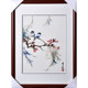 Suzhou embroidery ຜະລິດຕະພັນສໍາເລັດຮູບ embroidery ມື 4 ໄຫມ exquisite Yan Bolong ດອກຂະຫນາດນ້ອຍແລະນົກເຂົ້າຫ້ອງນອນຫ້ອງຮັບແຂກຕົບແຕ່ງຮູບແຕ້ມຫ້ອຍອັນດີງາມ