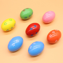 Orff large wooden sand egg music toy baby educational infant wooden musical instrument simulation egg ringing egg