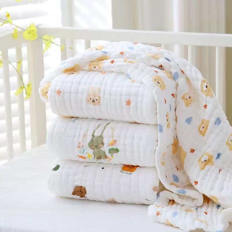 Baby Bath Towel, Class a Pure Cotton Gauze Bath Towel, Super Soft and Absorbent, Newborn Blanket, Newborn Baby Bath Wrap