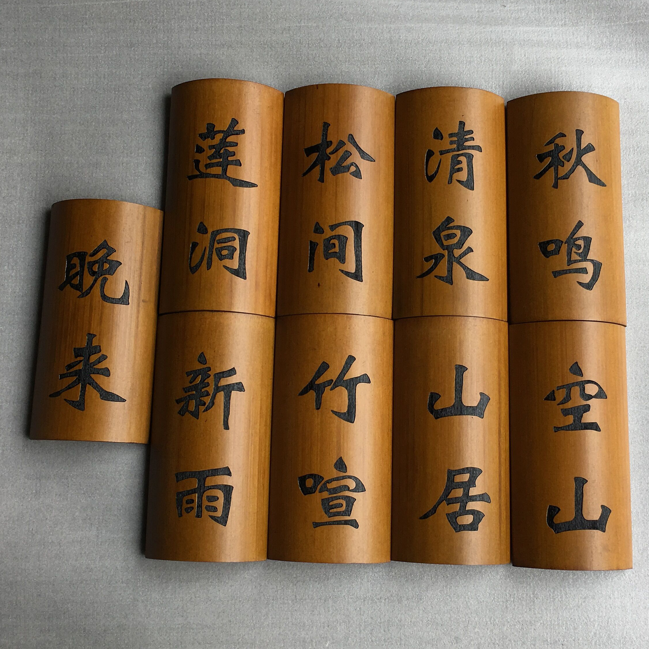 Blank diy bamboo piece pendant carving bamboo row bamboo tea single menu custom-made lettering recipe sign sign