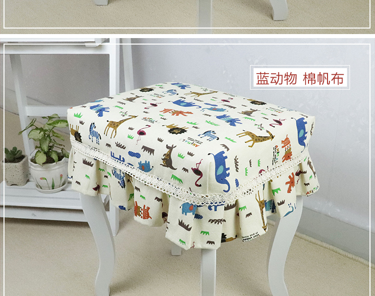 Tùy chỉnh phân bụi che vải bàn vuông bàn cà phê nhà đàn piano phân tròn tủ quần áo trang điểm băng ghế dự bị khăn trải bàn dưới kính bàn gỗ