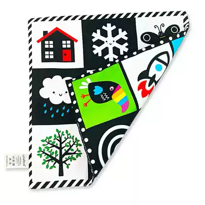 Baby Jiugongge Newspaper Cloth Paper Paper Paper Book Can't Tear Bad Baby Color Black and White Visual Cognitive Early Education Toys