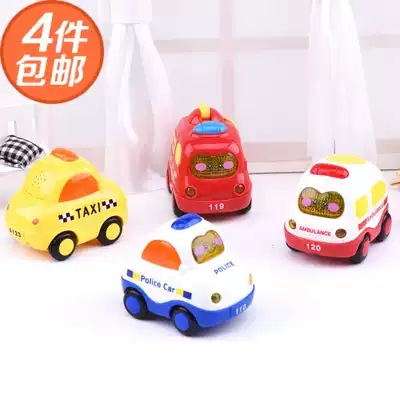 4 baby toys sound and light music inertia small toy car baby cartoon car children's toy car