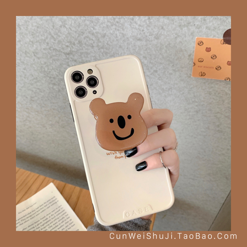 Cartoon Cubs bracket suitable for iPhone13promax mobile phone protection shell apple x 11 12 xr 8 7Plus soft