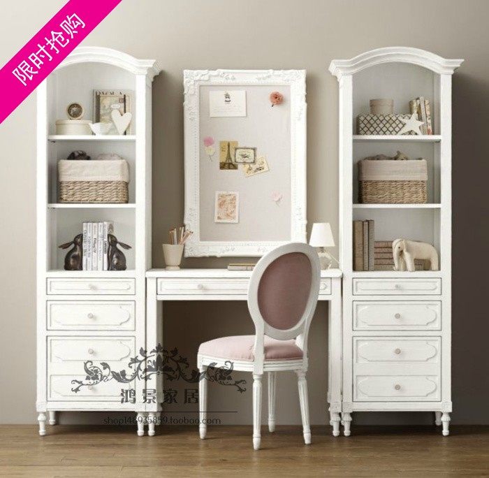 Export foreign trade original single American solid wood desk book chair combination European oak computer desk desk desk desk