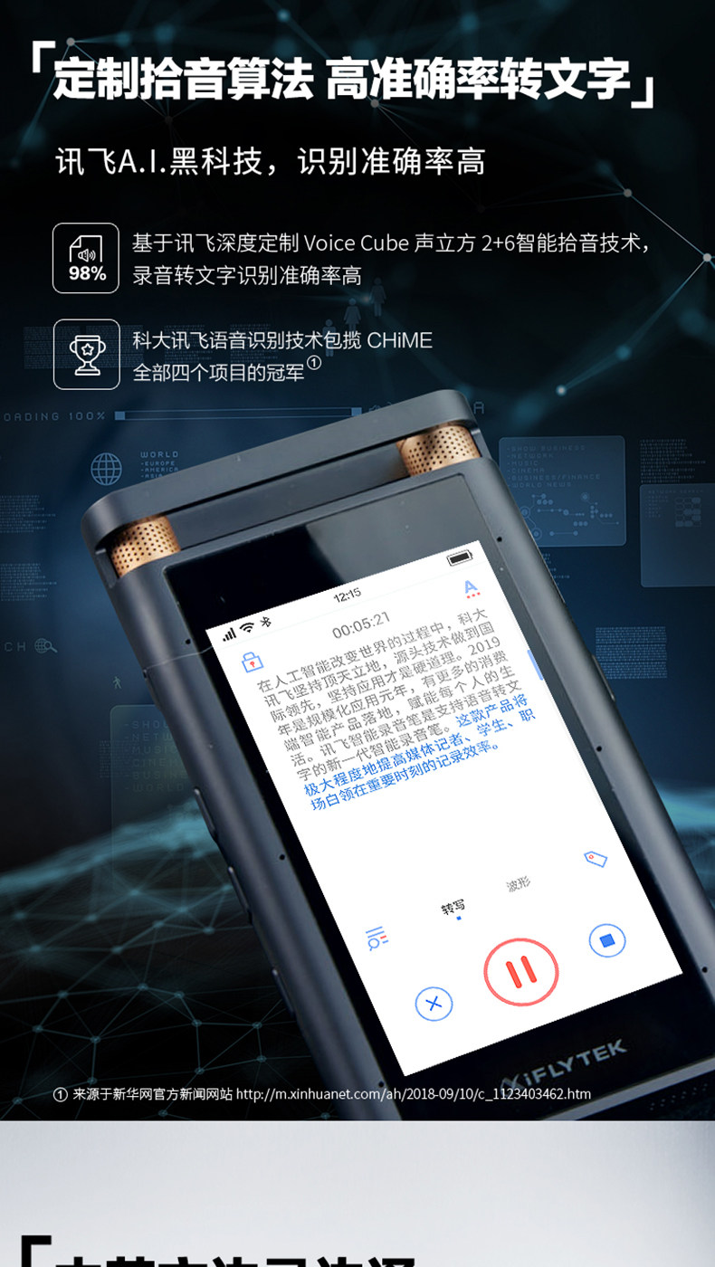 科大讯飞 录音笔 SR501 中英文边录边译 顺丰发货 图4