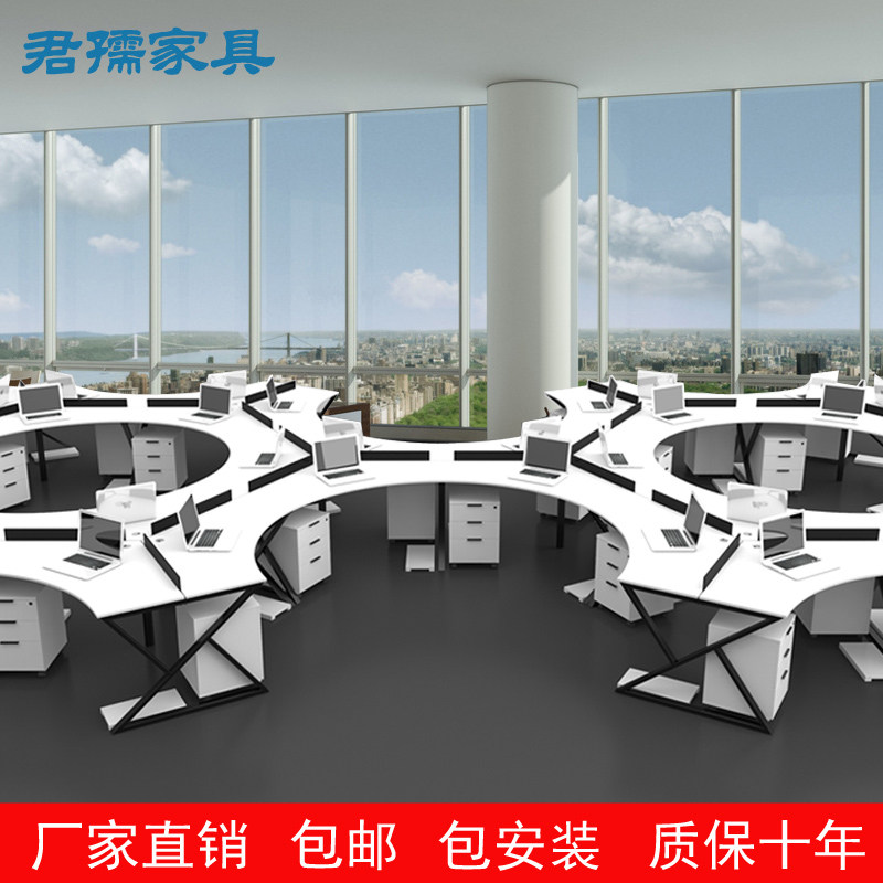 Staff desk 3 6 people position corner Alien Office clamping staff Table station minimalist modern office furniture