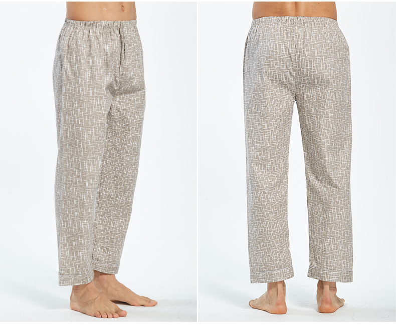 Nam cực nam quần pajama quần cotton nhà quần nam dài lỏng quần cotton đồ ngủ mùa xuân và mùa hè nhà quần phần mỏng quần áo nam
