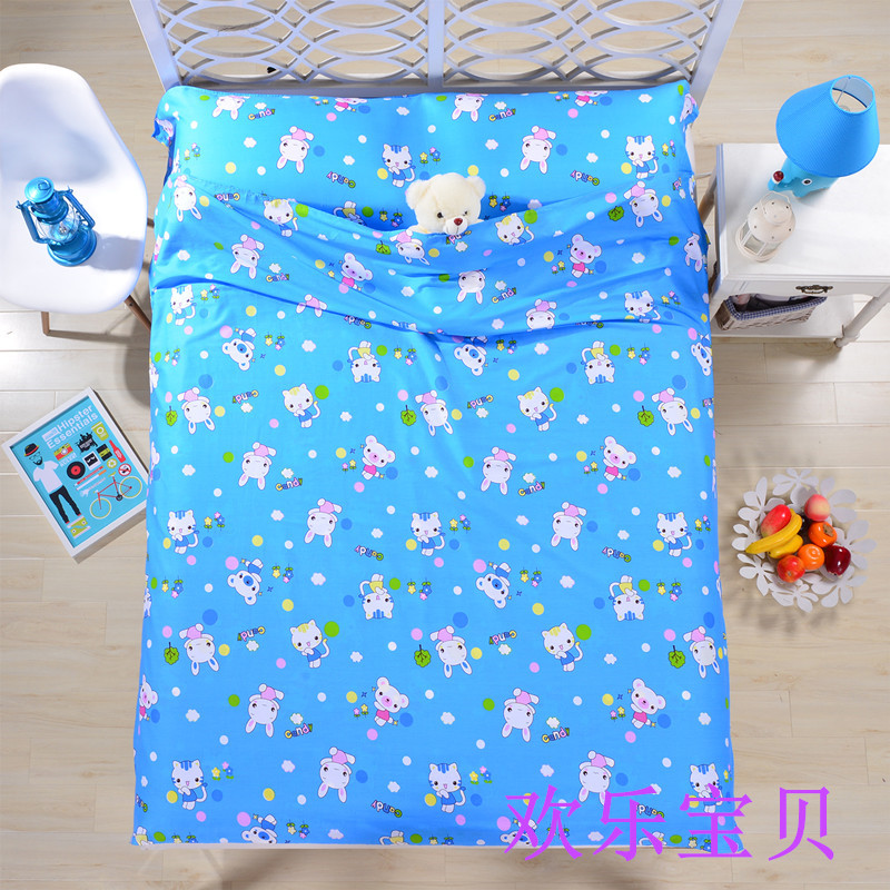 Siêu nhẹ xách tay cotton du lịch túi ngủ khách sạn khách sạn bẩn bẩn chống bẩn cotton túi ngủ đôi mở rộng tấm vệ sinh