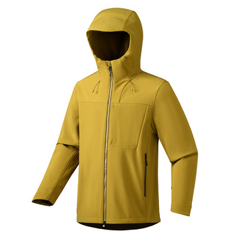 2025 Spring and Autumn Big Brand Men's Softshell Jacket Mountaineering Suit Hooded Integrated Waterproof Outdoor Sports Jacket Coat