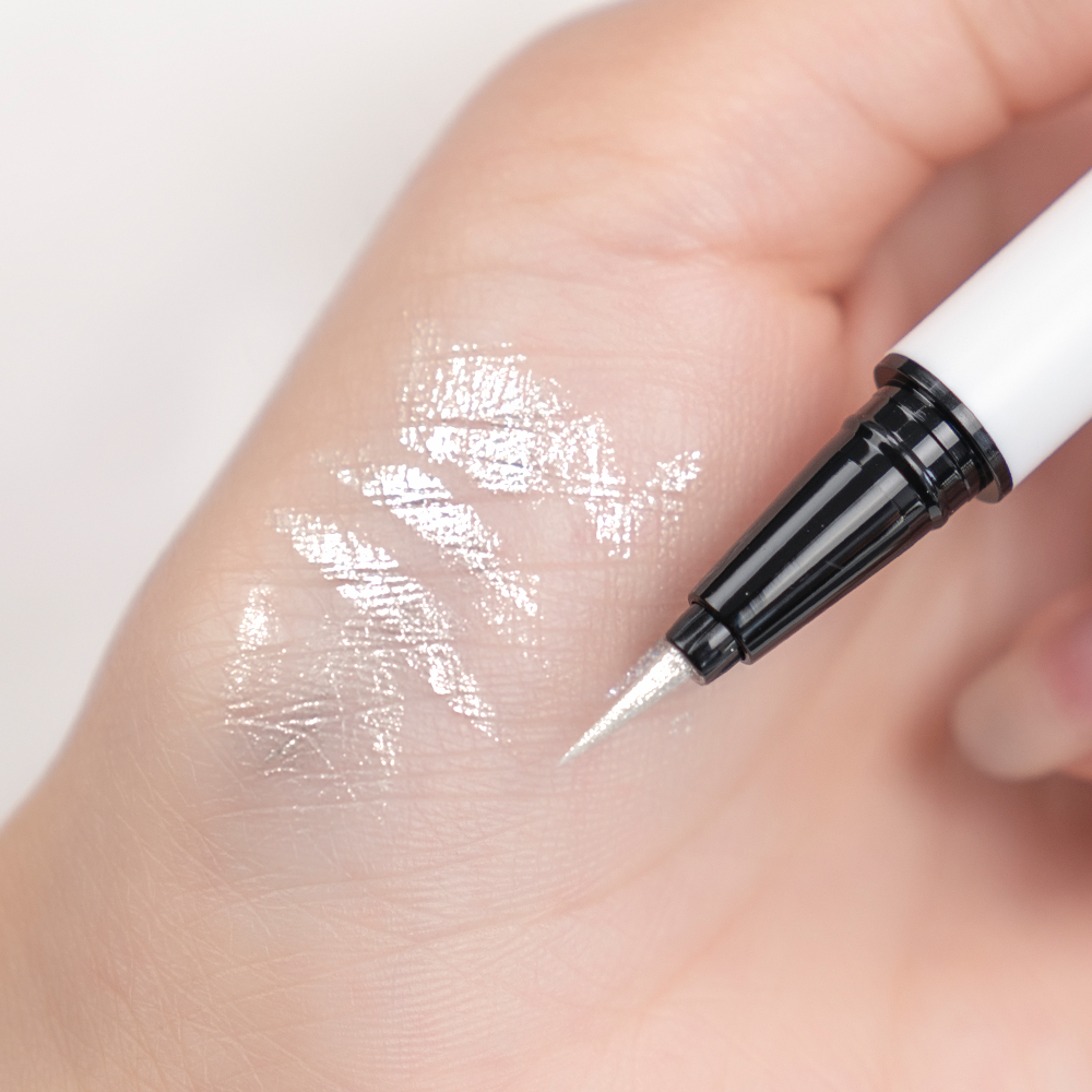 Sericulture Pen with bright eye line liquid pen pearly silver tube fine sparkling waterproof not fainting down to eye ultrafine beginners-Taobao