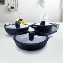 French Seabadi Blue Diamond Life non-stick wok Frying Pan Pan stew soup pot kitchen pot set three-piece set