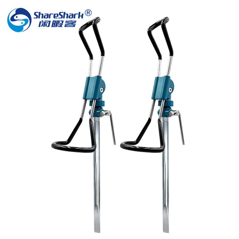 Stainless Steel Hand Sea Dual-use Gun Bench Stand Bench Fishing Sea Rod throw pole bracket Long pole bracket ground inserted pole frame-Taobao