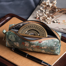 Wind Pen Bag Retro Art Simplicity Joins Pen Bag Female Large Capacity Stationery Bag Japan B Female University Junior High School Junior High School