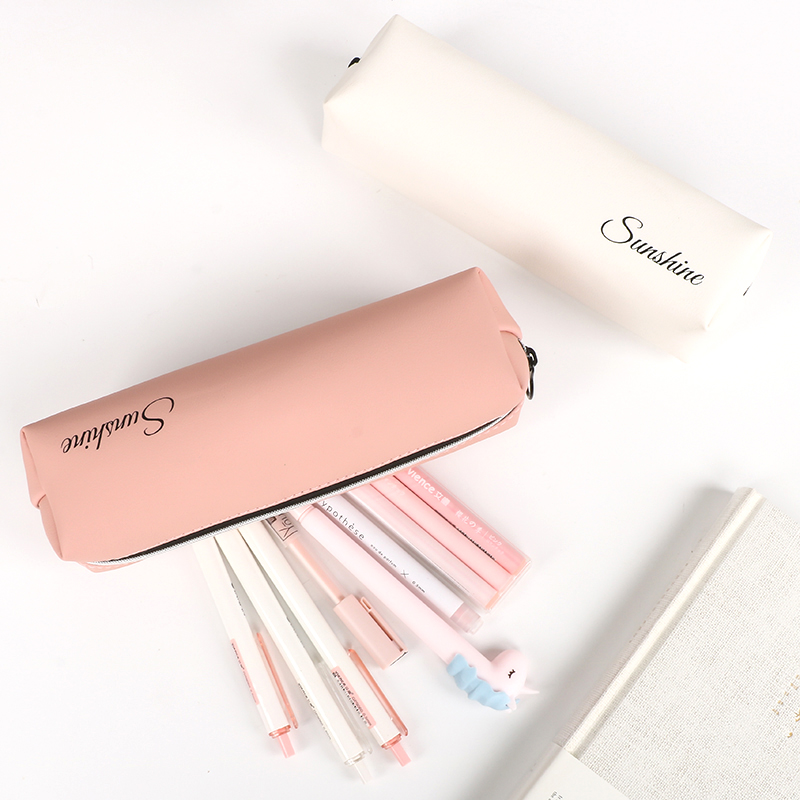 Korean simple small fresh large capacity pencil case boys and girls stationery bag ins Japanese junior high school students pencil case