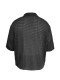 JCAESAR SPRIDER WEB 蛛网短袖衬衫黑色 褛空网格肌理 短宽版型