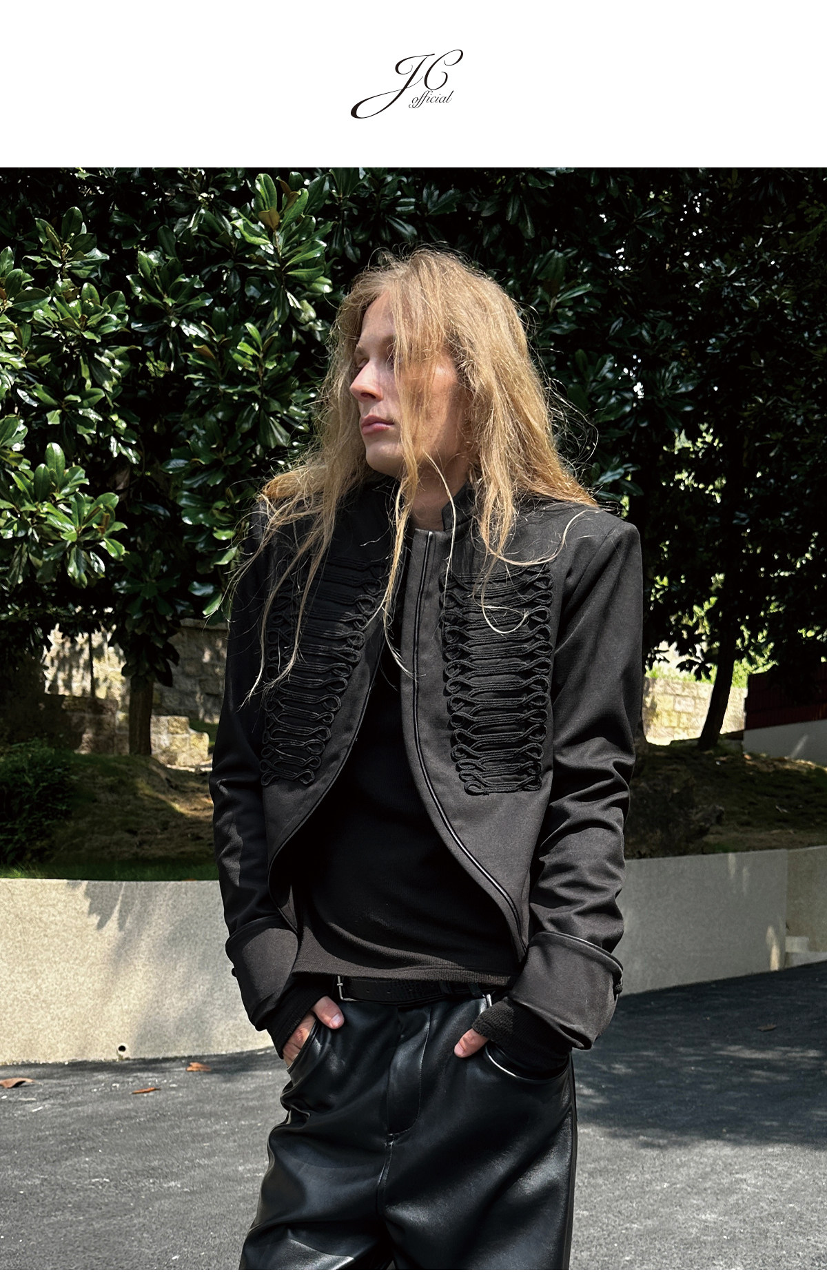 JCAESAR Slim-Fit Paneled Jacket