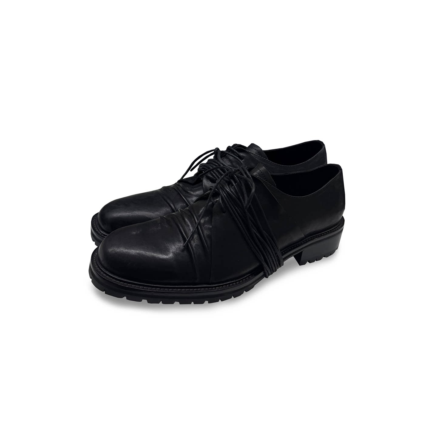 JCAESAR LEATHER SHOES薄底牛革レザーシューズ斜めレースアップ 【公式 