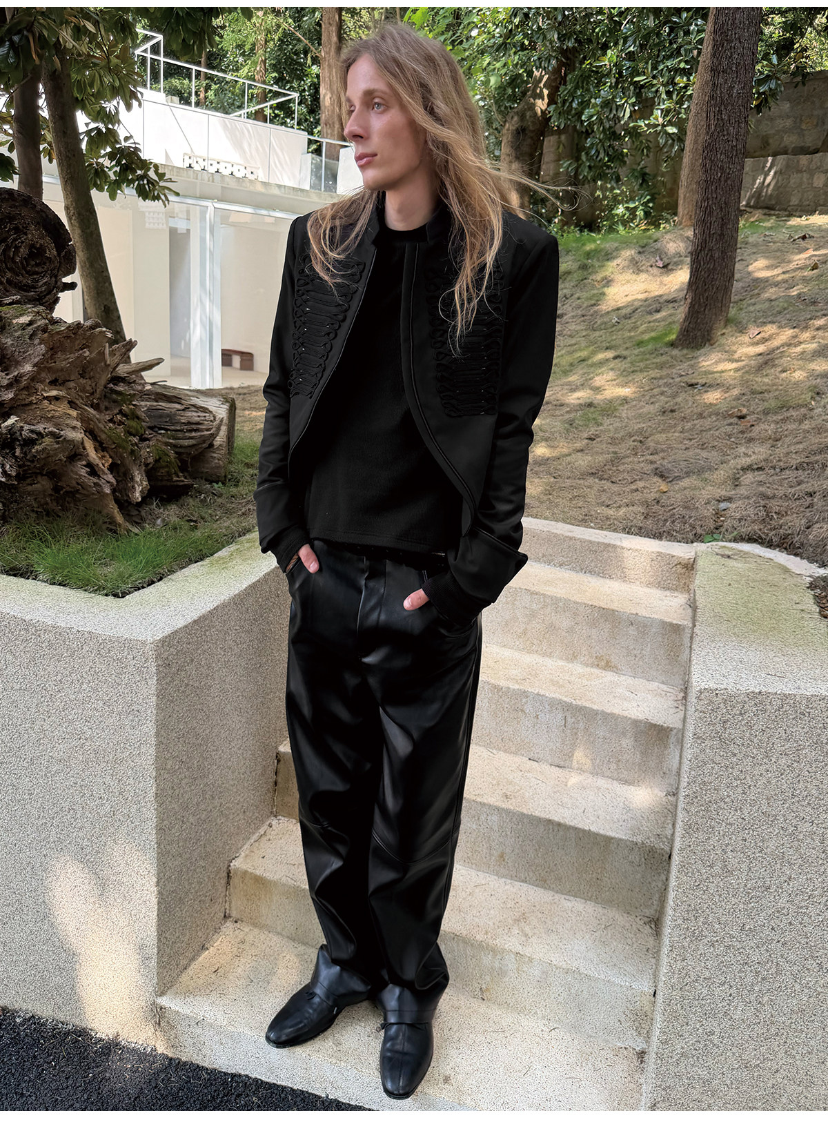 JCAESAR Slim-Fit Paneled Jacket