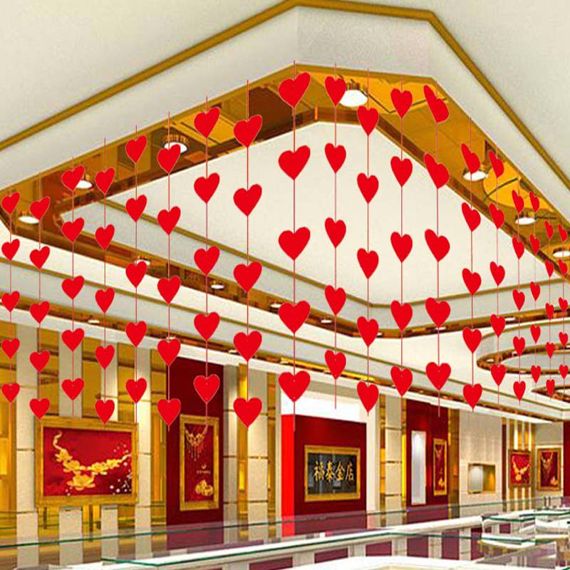 Tanabata Valentine's Day jewelry store decoration ornaments opening store celebration shopping mall store supermarket gold store scene atmosphere layout