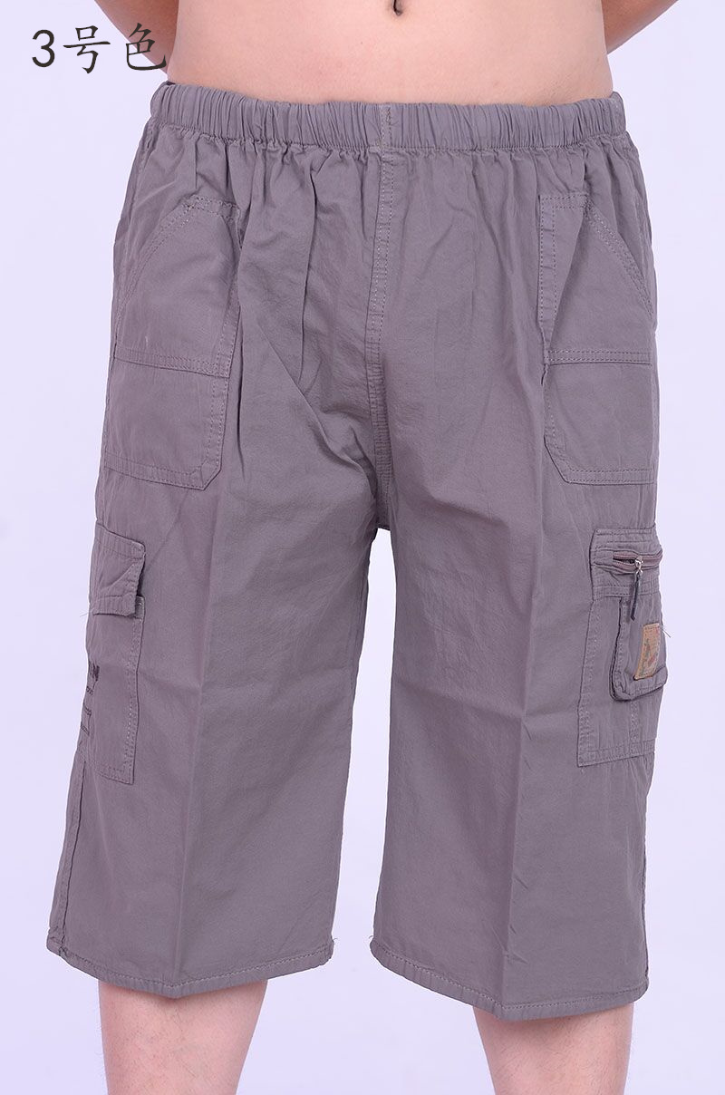 Quần short nam cắt ngắn Quần short trung niên cotton giản dị dụng cụ quần short quần đùi nhà - Những người đam mê quân sự hàng may mặc / sản phẩm quạt quân đội mũ lưỡi trai quân đội