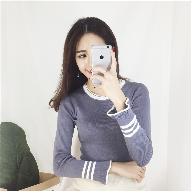 Áo dệt kim nữ dài tay phần mỏng mùa thu 2018 mới dành cho sinh viên Hàn Quốc áo len mỏng lửng trùm đầu áo nữ đẹp