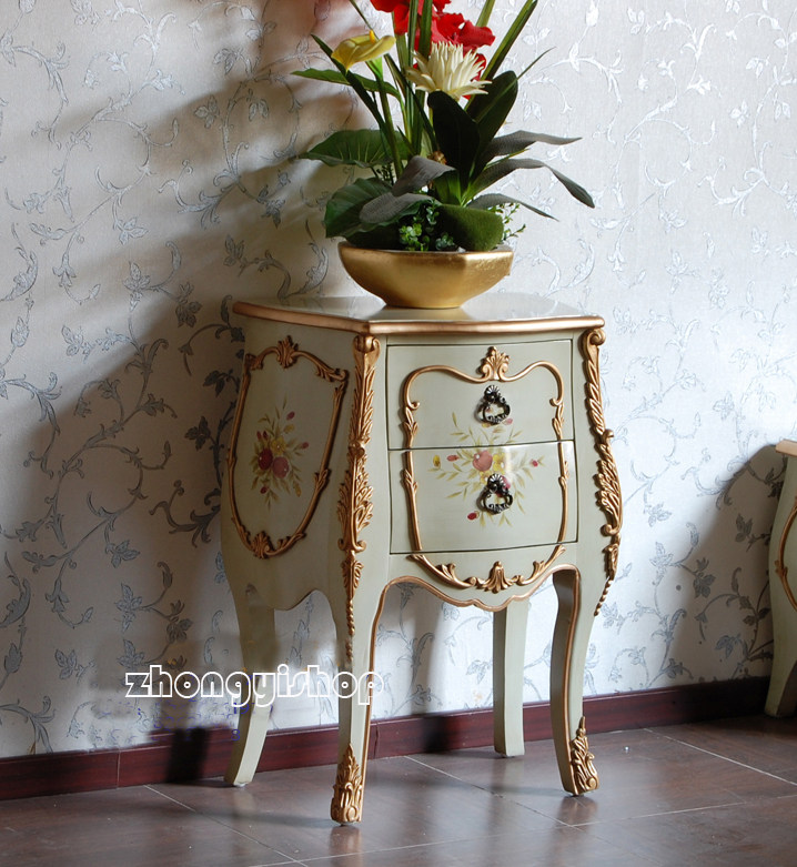 Korean garden hand-drawn flower phone desk several phone tablephone tablet double bed cabinet