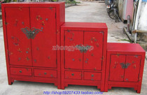 New Chinese antique furniture stair cabinet High and Low set Cabinet cabinet display cabinet locker set three cabinet NL1101-1