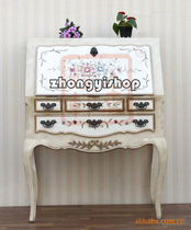 European furniture white hand-painted furniture flap desk desk computer desk storage desk flap desk