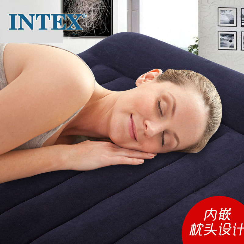 INTEX air mattress inflatable mattress double home enlarged single folding bed padded outdoor portable tent bed