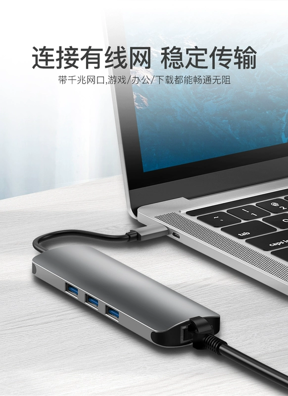 Type-C Sét 3 HDMI docking station để mở rộng Mac của Apple máy tính xách tay MacBook máy tính pro13 Huawei Matebook Chuyển đổi khí adapter USB bề mặt giao diện VGA - USB Aaccessories