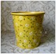 Hand-painted tin flower pot home decoration storage bucket round trash can green plant gardening flower bucket large, medium and small
