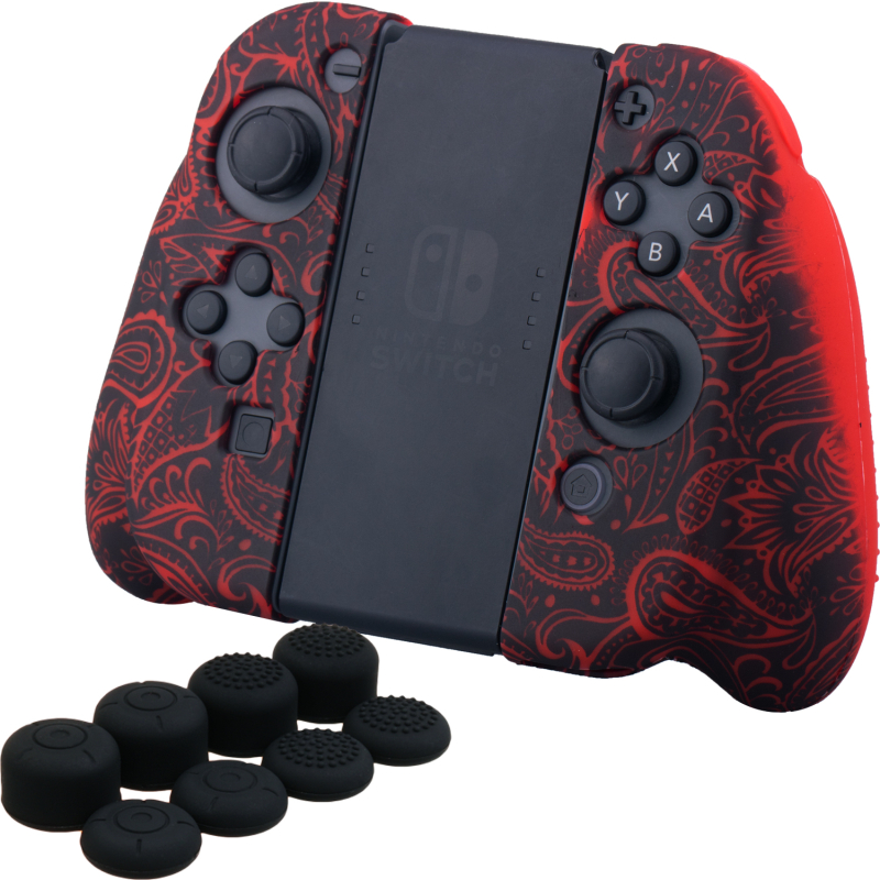 switch silicone sleeve NS Joy-Con left and right handle bracket silicone sleeve one-piece send 8 rocker caps