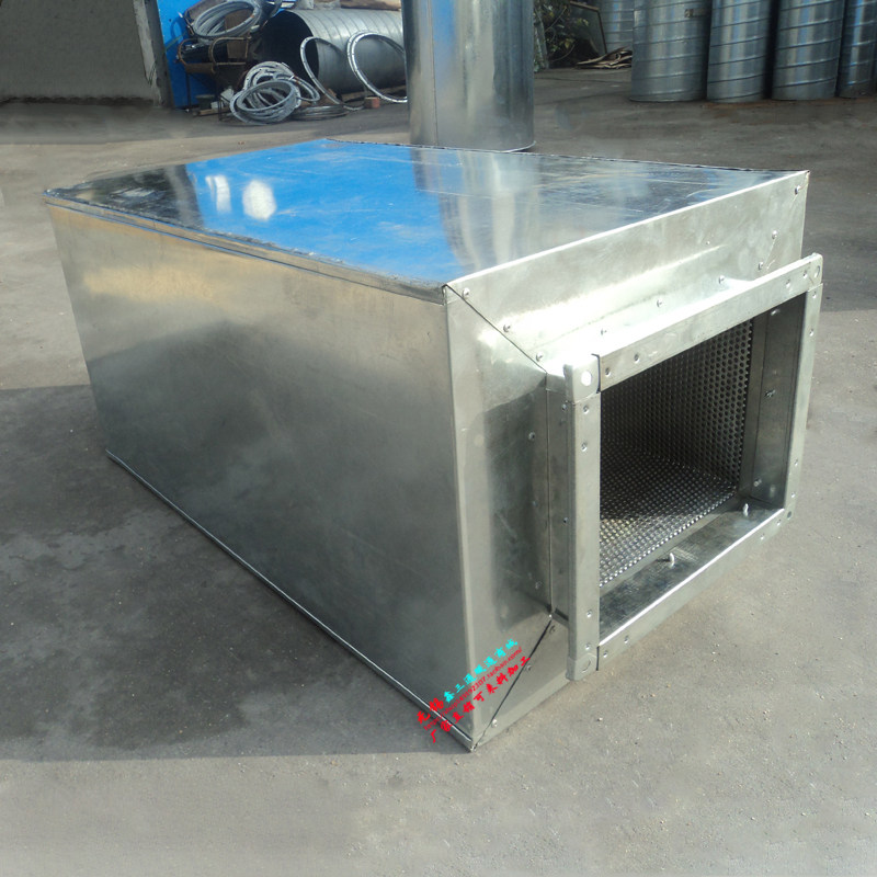 White iron duct elbow silencer fan round silencer Square static pressure box Duct silencer louver